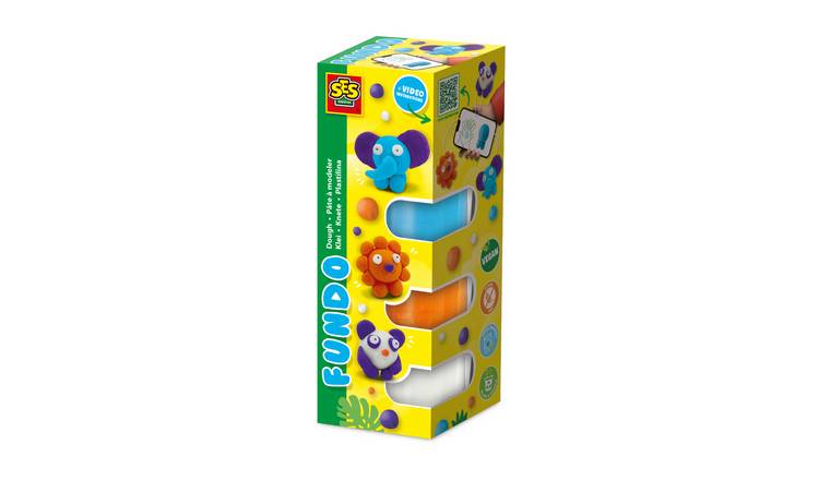 SES Creative FunDo Wild Animals Play Dough 4 Piece Craft Set