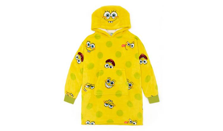 SpongeBob SquarePants Kids Unisex Blanket Hoodie - Yellow