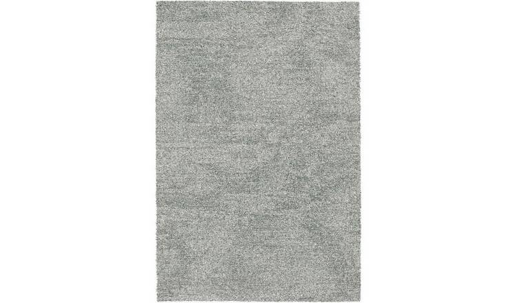 Mega Flooring Grey Modern Plain Rug - 80 x 150cm