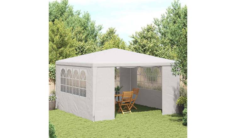 Walplus 4 x 4 m 90gsm Professional Party Tent with Side Walls - White