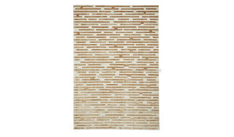 Mega Flooring Beige Modern Abstract Rug - 80 x 150cm
