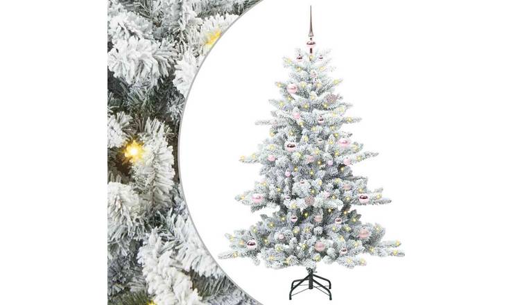 Walplus 150 LED Lights Hinged Christmas Tree Quick Setup - White - 150 cm