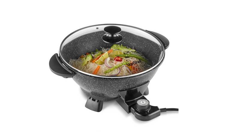 Vonshef Electric Wok Non-Stick Electric 5L with Lid 1400W
