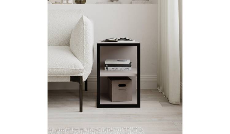 Decortie Echo Particleboard And Metal 3-Tier Side Table - Mocha