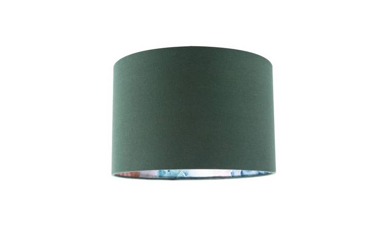Happy Homewares Chic Emerald Green Linen with Moroccan Scale Lampshade - 30cm