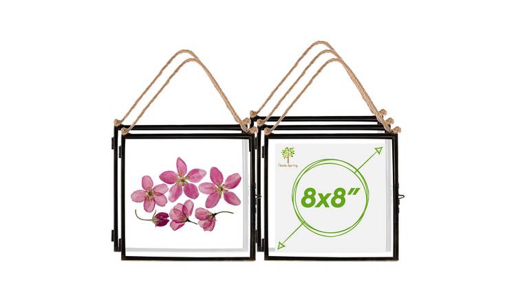 Nicola Spring Hanging Metal Photo Frames - 8" x 8" - Set of 5 - Black