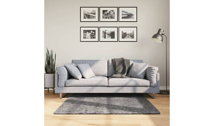 Walplus HUARTE Polyester 18 mm Pile Rug - Anthracite - 120 x 120 cm