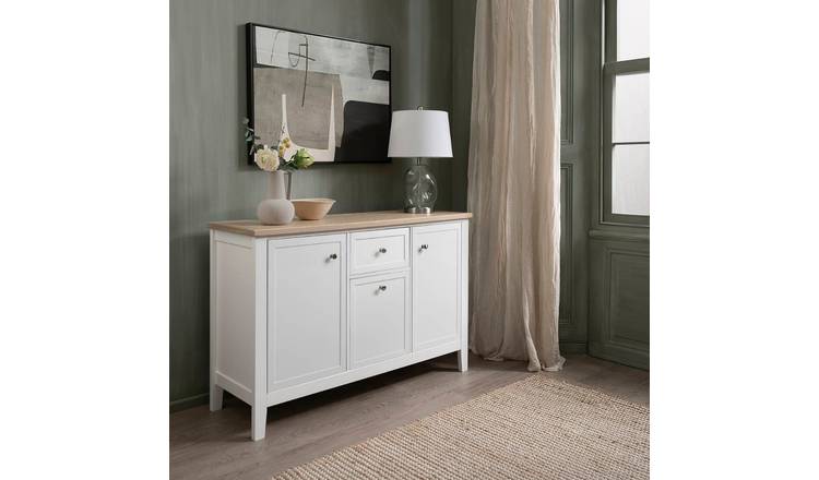 Noa & Nani Leines Narrow Sideboard - White & Oak
