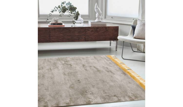 Mega Flooring Silver Handmade Plain Rug - 160 x 230cm