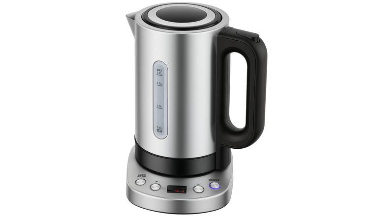 HOMCOM Variable Temperature Electric Kettle with Keep Warm Function - Silver