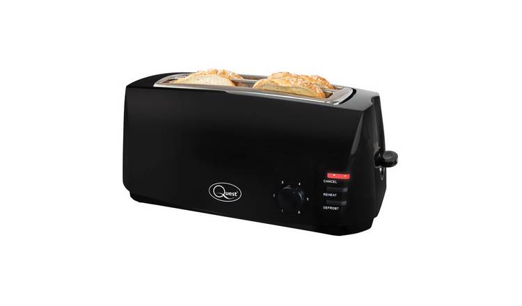 Quest 4 Slice Toaster - Black