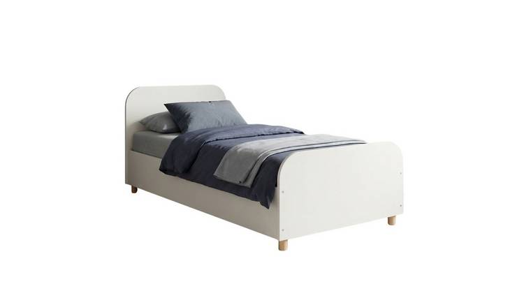 Noa & Nani Agnes Single Gas Lift Ottoman Bed With Storage - White