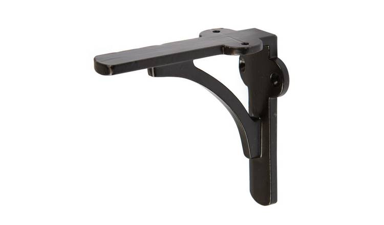Hammer & Tongs Curved Iron Shelf Brackets - Black