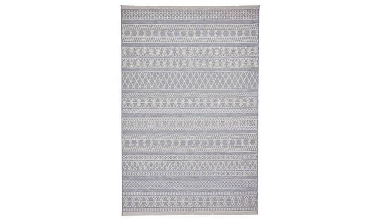 Mega Flooring Grey Modern Geometric Rug - 120 x 170cm