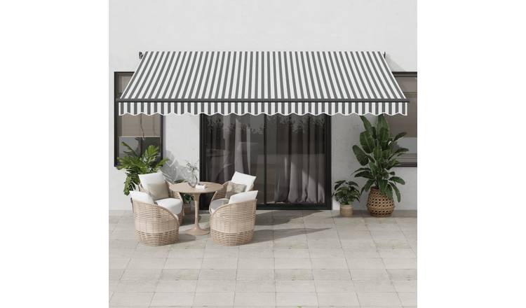 Walplus Manual Polyester - Anthracite and White - 450x350 cm - Anthracite Frame