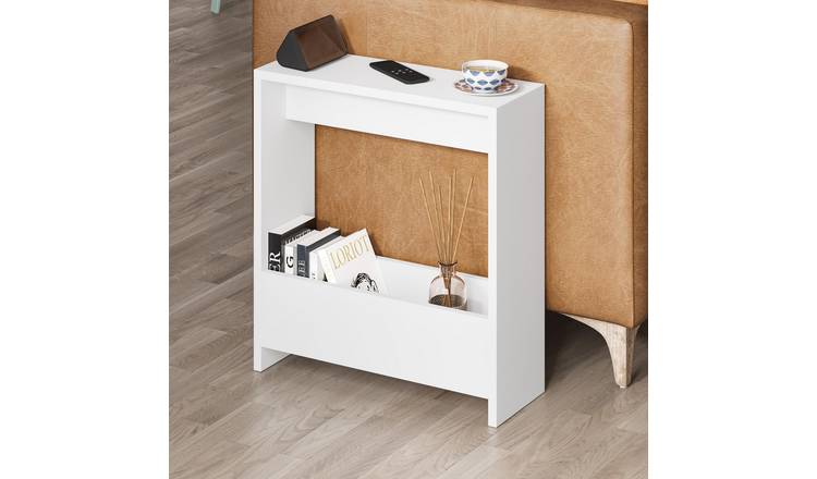 Decortie Simpi Particleboard Melamine Side Table - White