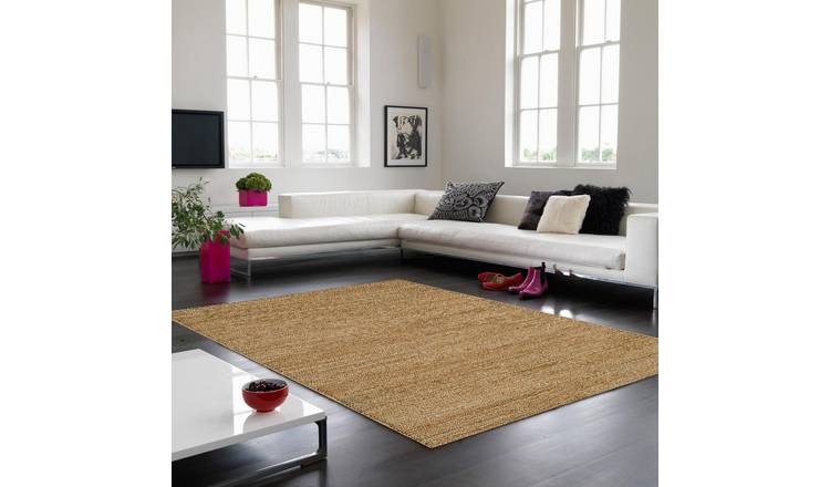 Mega Flooring Beige Handmade Plain Rug - 160 x 230cm