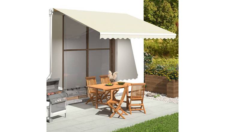 Walplus Polyester Awning - Cream - 400 x 350 cm - 380 x 345 cm Fabric