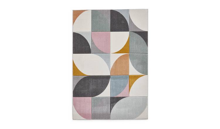 Mega Flooring Multi Modern Geometric Rug - 80 x 150cm