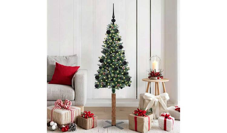 Walplus 150 LED Bulbs Slim Artificial Christmas Tree - Green - 150 cm
