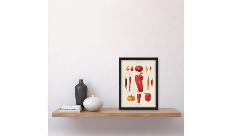 Ernst Benary Capsicums And Chili Pepper Varieties Framed Art Print - A4