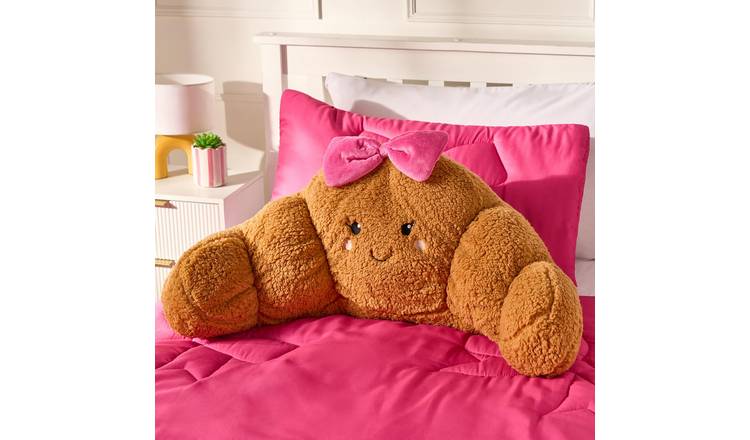 OHS Chloe The Bow Croissant Cuddle Cushion - Hot Pink