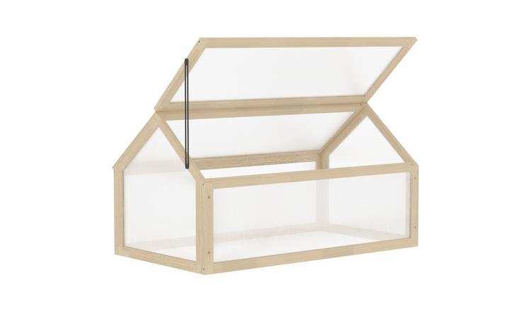 Outsunny Polycarbonate Cold Frame Greenhouse - Natural