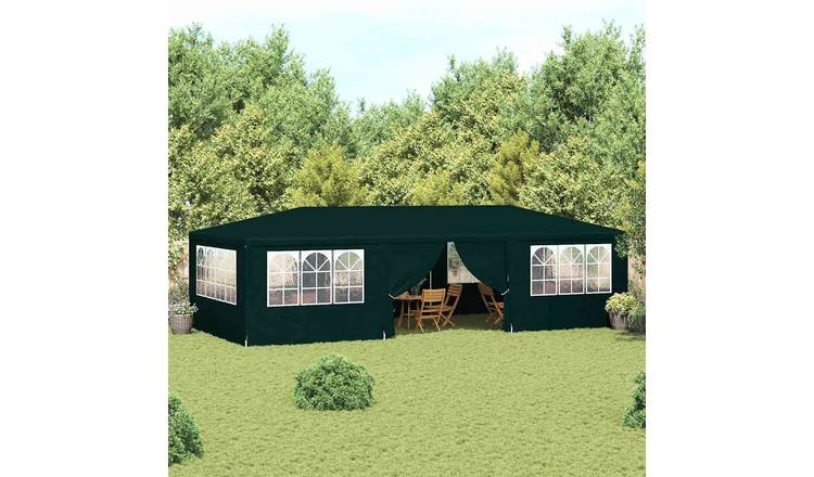Walplus 4 x 9 m 90gsm Professional Party Tent with Side Walls - Green