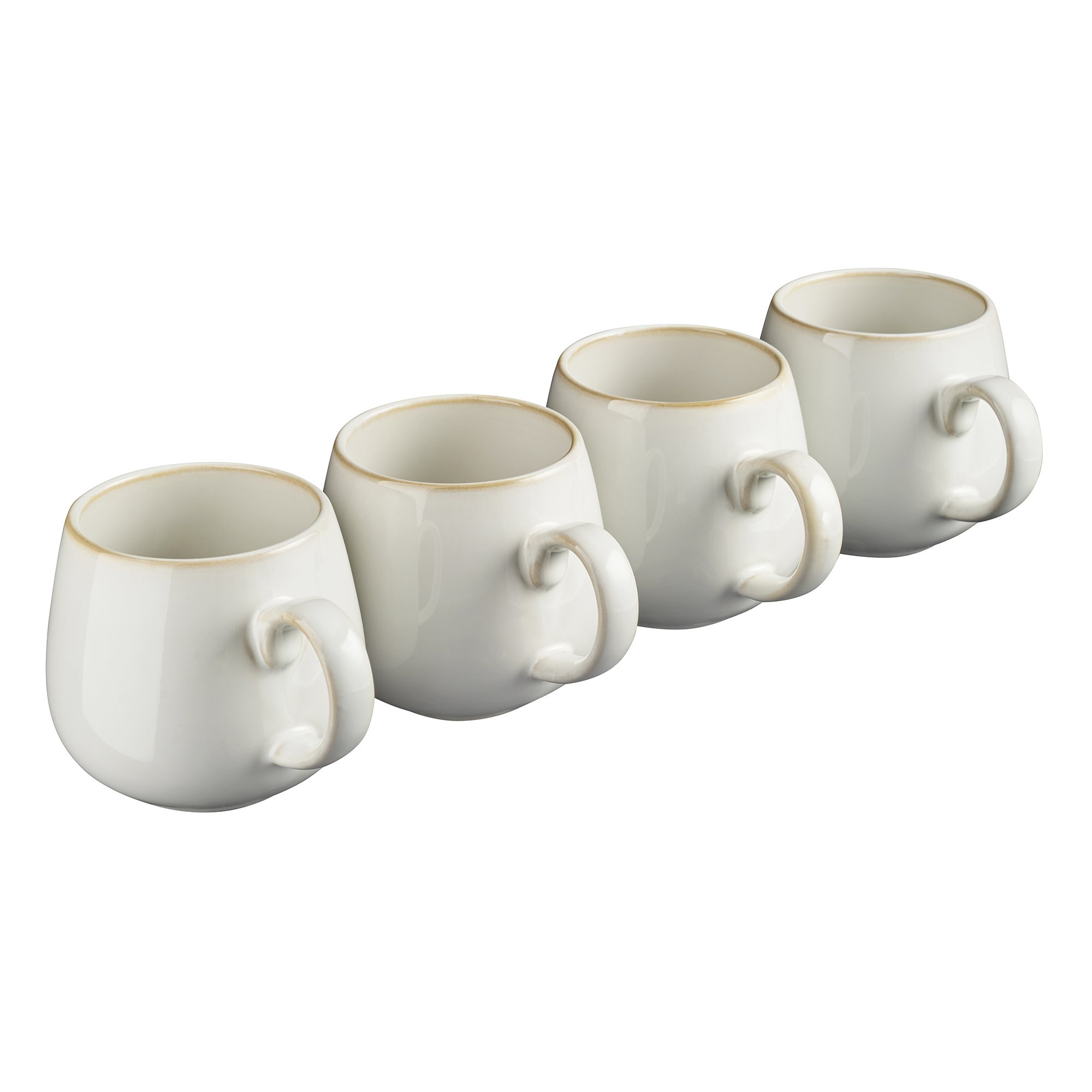 Cooks Professional Set of 4 Nordic Stoneware Tea Coffee Mugs 350ml - White - Image 3
