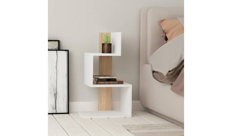 Decortie Rosie Light Oak Effect Particleboard Side Table - Oak