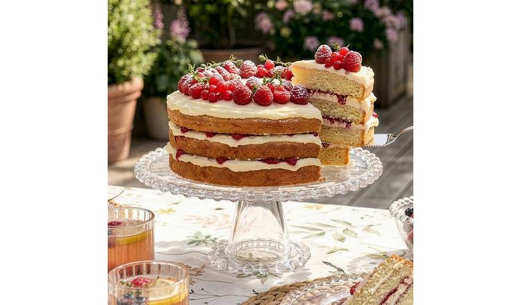 Dibor Beaded Glass Cake Stand