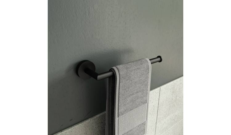Epsom Flexi Fix Towel Bar - Black
