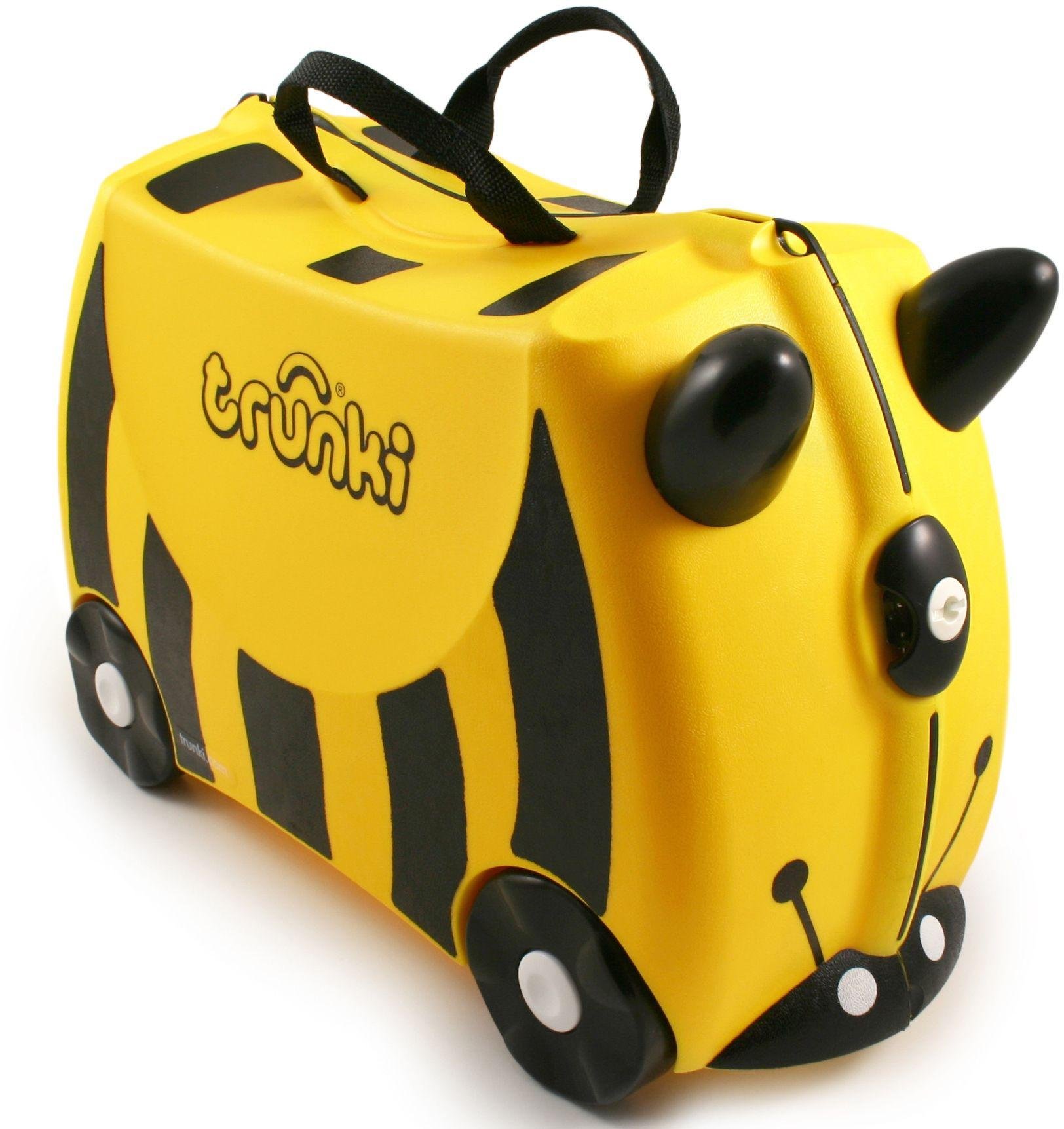 yellow 4 wheel suitcase