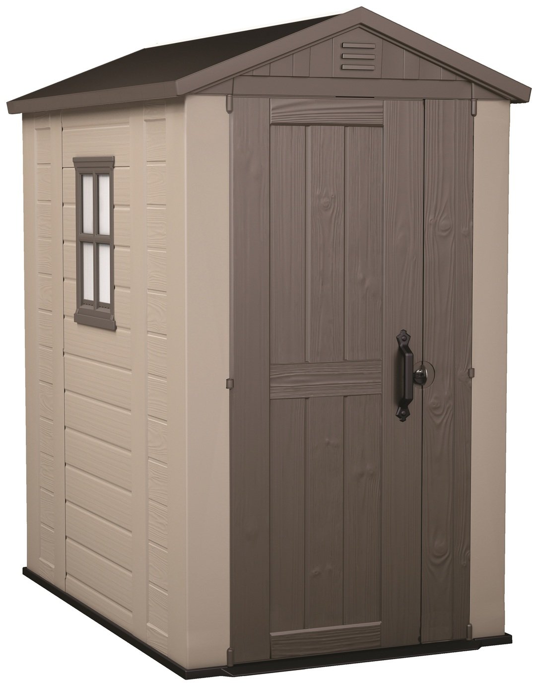 Keter Factor Apex Garden Storage Shed 4 x 6ft – Beige/Brown