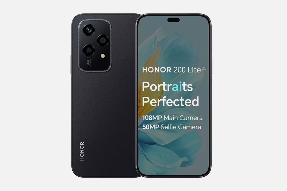 SIM Free HONOR 200 Lite 5G 256GB AI Mobile Phone - Black.