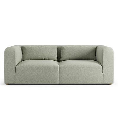 The lars sofa in sage green.