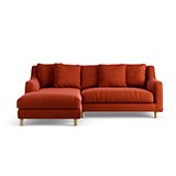 The Swift sofa in burnt orange.