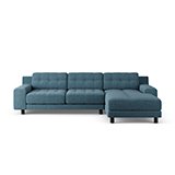 The Hendricks sofa in blue.