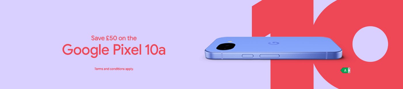 Save £50 on the Google Pixel 10a. Terms and conditions apply.