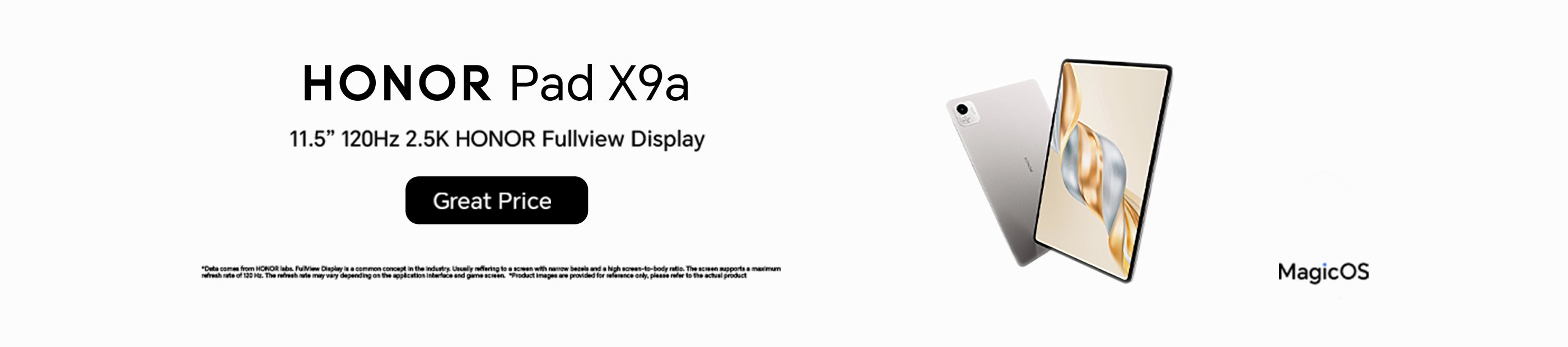 Honor. Pad X9a. 11.5'' 120Hz 2.5K Honor fullview display. Great price.