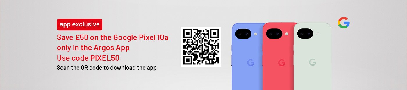 Save £50 on the Google Pixel 10a only in the Argos App Use code PIXEL50