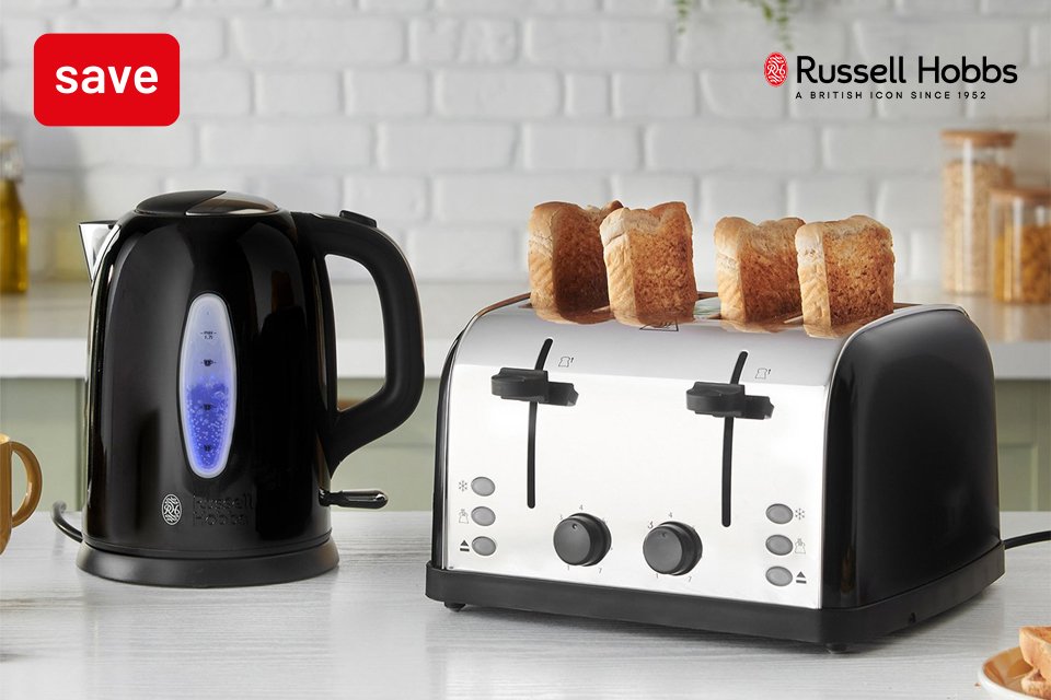 Save 20% on selected Russell Hobbs using code HOBBS20.