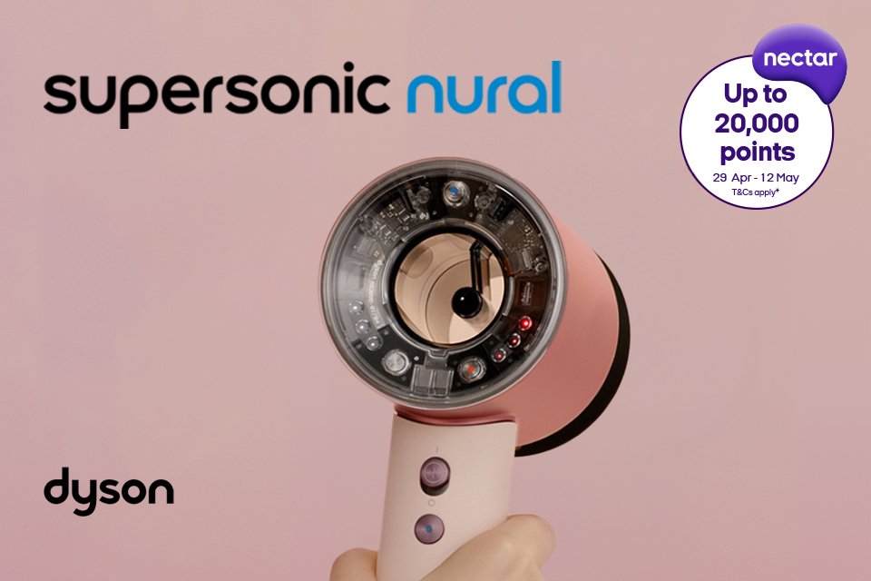 Get up to 20,000 points when you buy selected Dyson products.