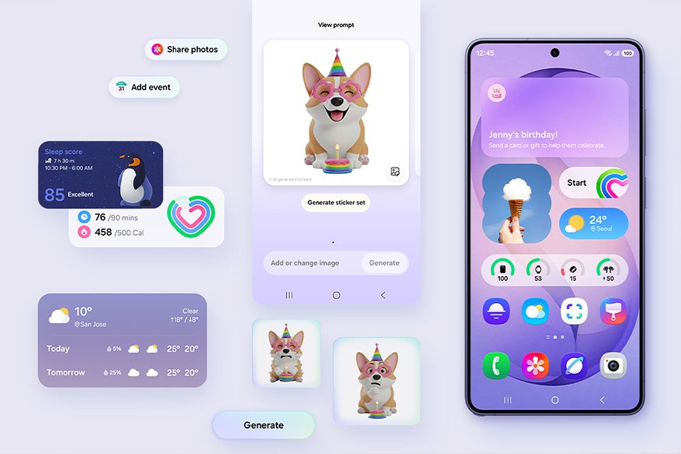 Samsung Galaxy One UI 8.5 interface showing its features.