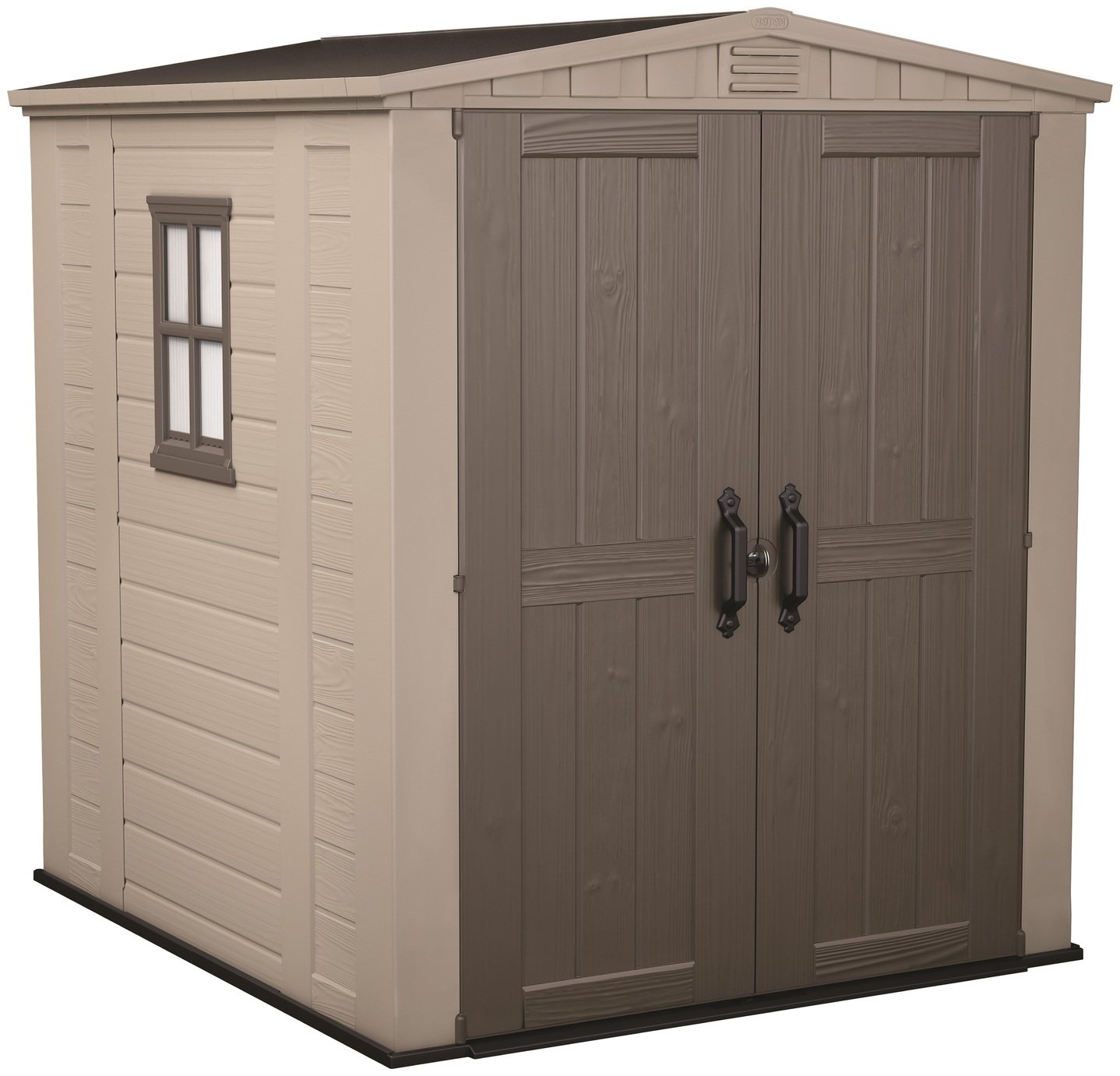 keter factor apex garden storage shed 6 x 6ft – beige