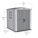Buy Keter Factor Apex Garden Storage Shed 6 x 6ft – Beige 