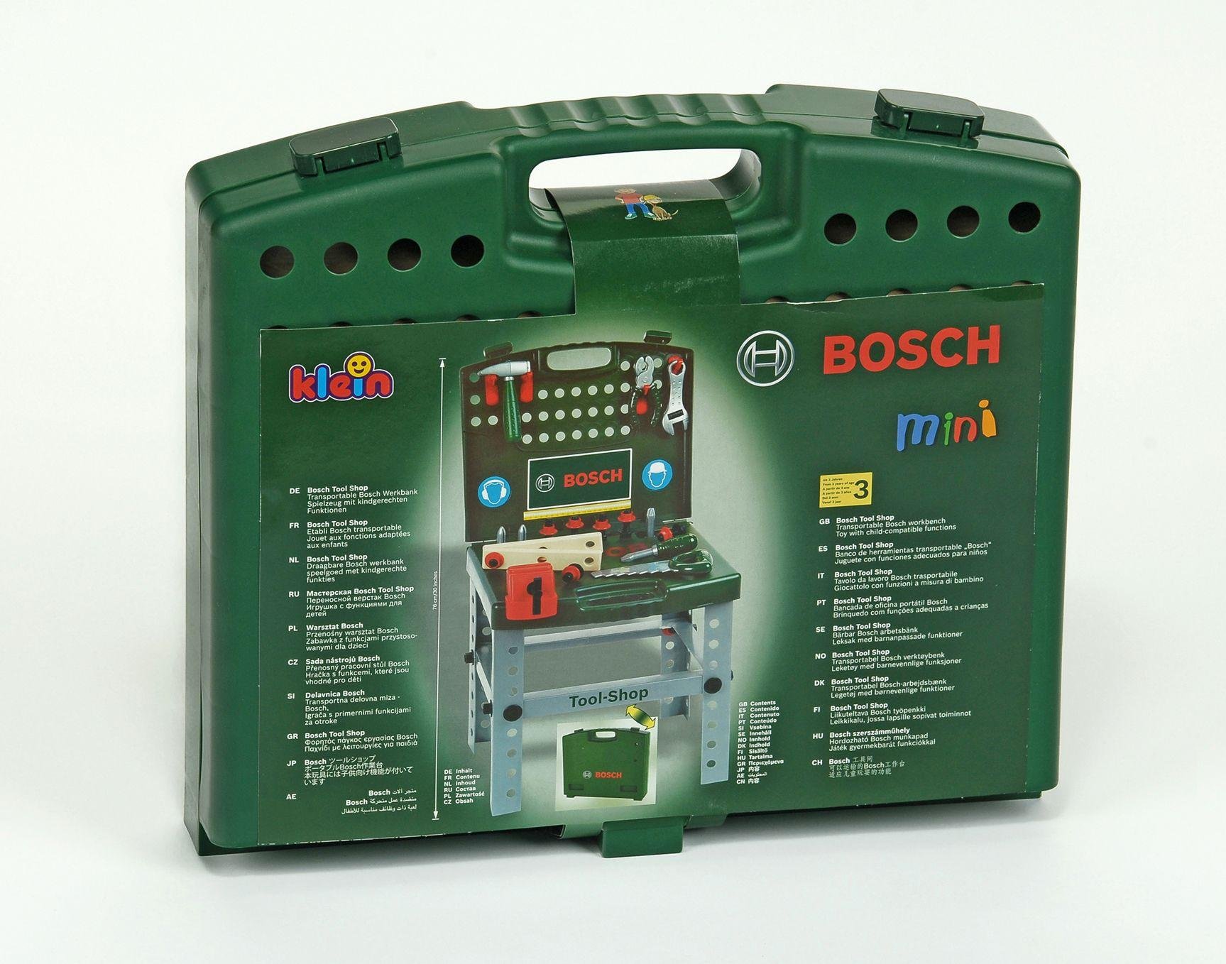 Bosch Toy Tool Shop Workbench with Accessories.