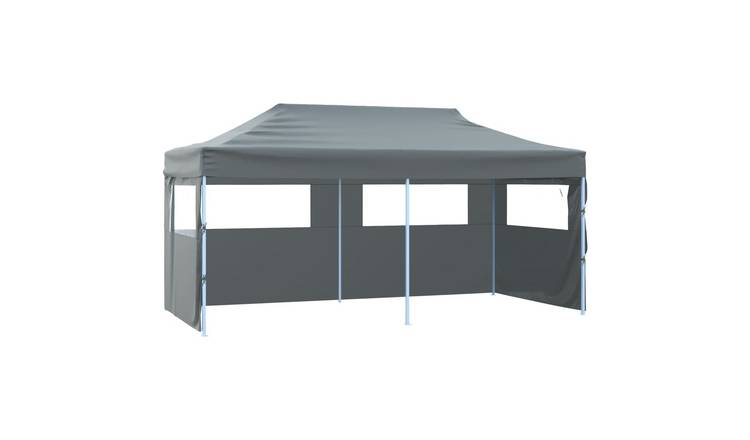 Walplus 3 x 6 m Professional Folding Party Tent with 4 Sidewalls - Anthracite