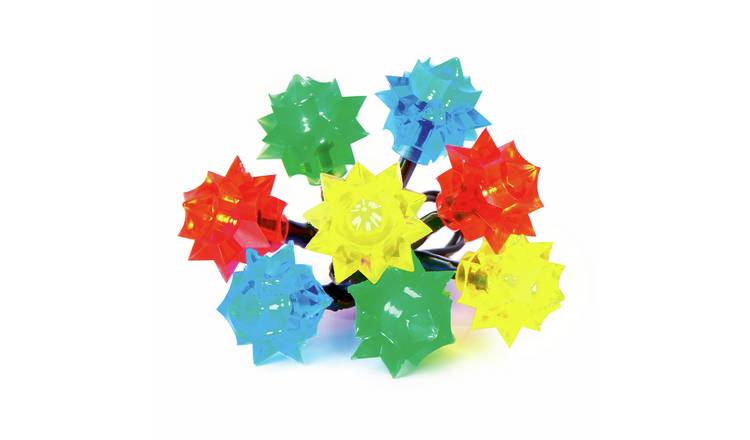 Premier Decorations 80 LED Christmas Multi-Coloured Retro Star Lights