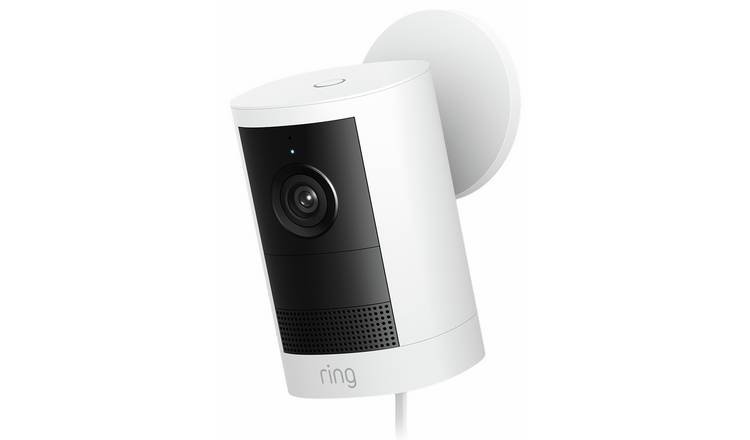 Ring Outdoor Camera Plug-In (Newest Gen) Retinal 2K Security Camera - White